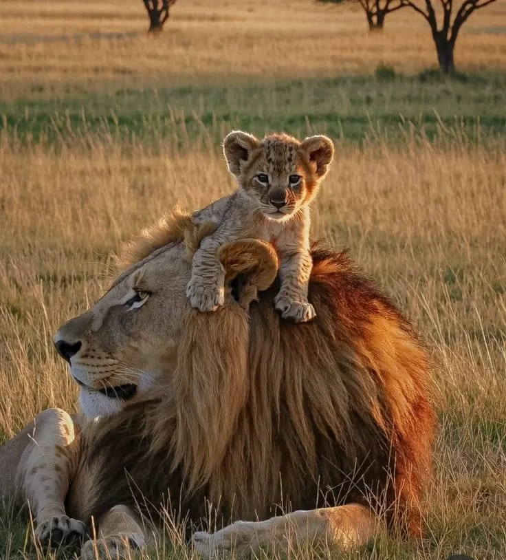 Beautiful African wildlife landscape in Kenya National Park